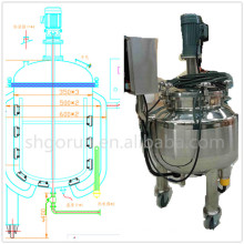 Tanque de mistura 1200l de aço inoxidável farmacêutico, tanque de mistura do dentífrico